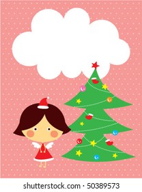 little angel christmas tag