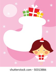 little angel christmas tag greeting