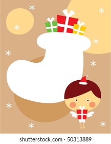 little angel christmas tag greeting
