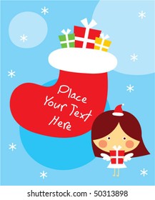 little angel christmas tag greeting