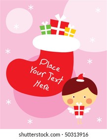 little angel christmas tag greeting