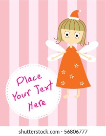little angel girl greeting