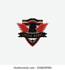 Little angel logo design, illustration