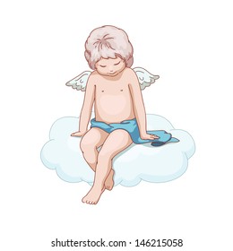 Little angel on the cloud