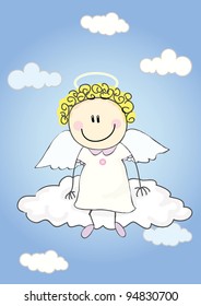 little angel on cloud