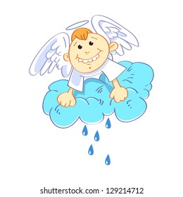 Little angel on the small cloud
