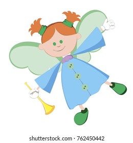 little angel with a pipe