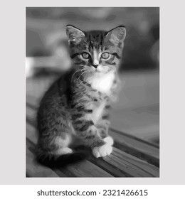 little angel slogan with cute angel cat illustration, pappy, Black and white portrait of the cat on the home window, mini cat, black and white house cat, vector, animale