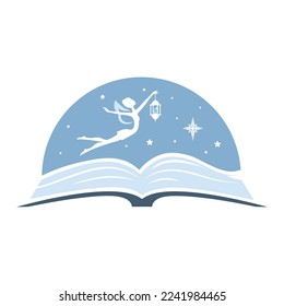 little angel winter book, vector