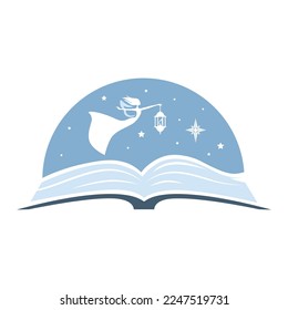 little angel winter book, vector
