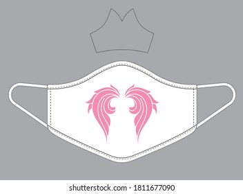 little angels face mask for printing