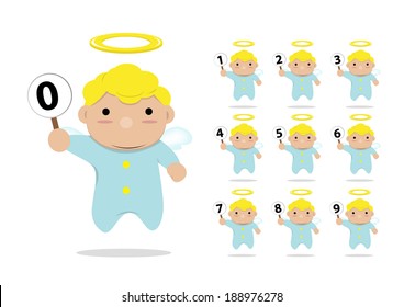 little angels with label 0-9