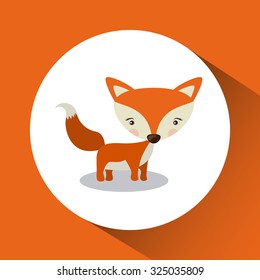 Little animal concept about cute fox design, vector illustration eps 10