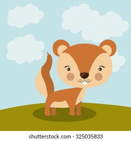 Little animal concept about cute squirrel design, vector illustration eps 10