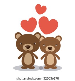 Little animal concept about cute bear design, vector illustration eps 10