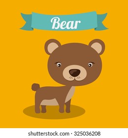 Little animal concept about cute bear design, vector illustration eps 10