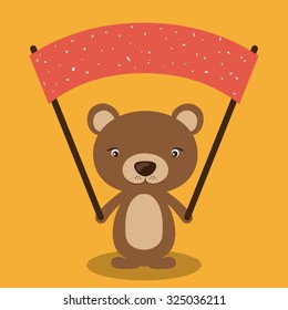 Little animal concept about cute bear design, vector illustration eps 10
