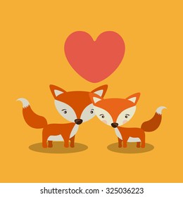 Little animal concept about cute fox design, vector illustration eps 10