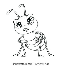 Little Ant Angry Coloring Page Cartoon Stock Vector (Royalty Free ...