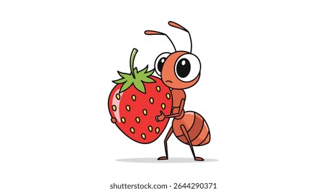 The Little Ant's Big Strawberry Adventure A Tiny Insect's Quest for Sweetness