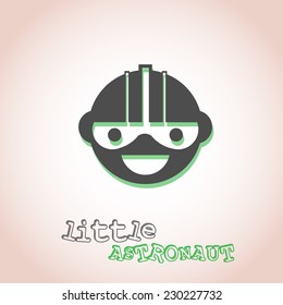little astronaut character. vector illustration