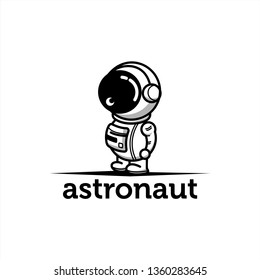 little astronaut logo design inspiration . astronaut logo template . baby astronaut . simple astronaut icon