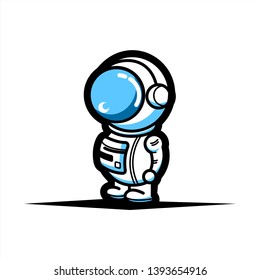little astronaut logo design inspiration . astronaut icon template . baby astronaut