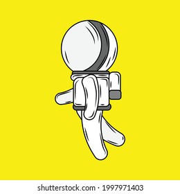 Little Astronaut vector graphic illustration, perfect for brand icons, and children's book illustrations, etc.