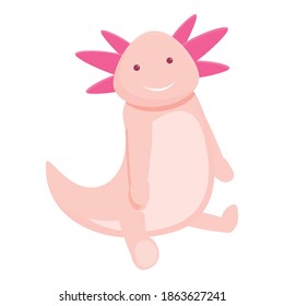 Little axolotl icon. Cartoon of little axolotl vector icon for web design isolated on white background