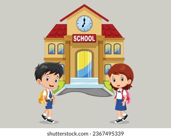 little babies and a school
