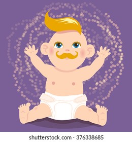 Little babies. Vector illustration.