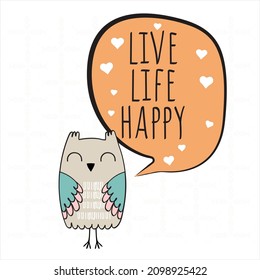 Little Baby Banner Template with Cute Colorful Hand Drawn Owlets Pattern, Cover, Poster, Invitation Card, Flyer Design with Funny Owls Vector Illustration