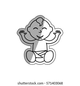little baby cartoon icon vector illustration graphic design