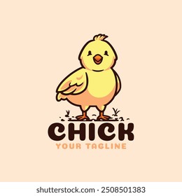 Little Baby Chicken cartoon logo illustration