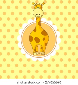 Little baby giraffe illustration