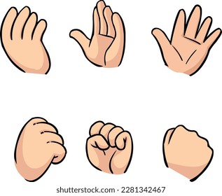 Little Baby Hands Vector, Cartoon Hands