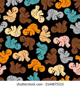 Little baby pattern seamless. little kid background. small children texture