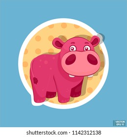 Little baby pink hippopotamus