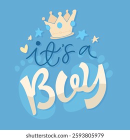 Little baby - baby shower - hand drawn doole lettering print. T-shirt design, art print, sticker.