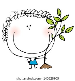 little baby and young tree plant tree nature kid official branch ground vine child life spring agriculture earth new small ecosystem leaf farming baby scenery green tiny size youth garden art rise env
