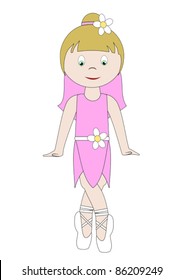 Little Ballerina - with flower in hair.
