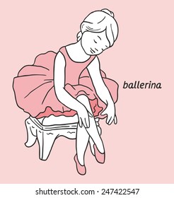 little ballerina pink background