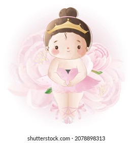 Little Ballerina in a Pink Dress