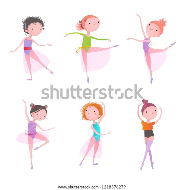 Little Ballerina Vector Illustration Stock Vector (Royalty Free) 1218376279