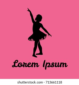Little Ballet Dancer Logo. Suitable for wall art, handmade craft items, stationery, invitations, cards, handmade cards, announcements, scrapbook, graphic and web design...