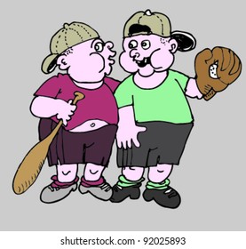 little baseball players