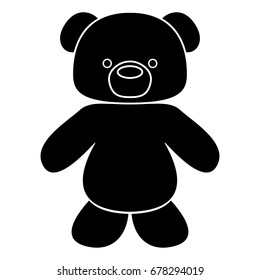 Little bear black icon .