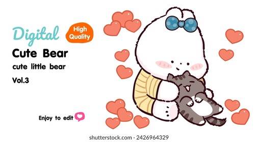 little bear cute cartoon There are many designs to choose from