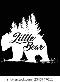 Little bear EPS file for cutting machine. You can edit and print this vector art with EPS editor.