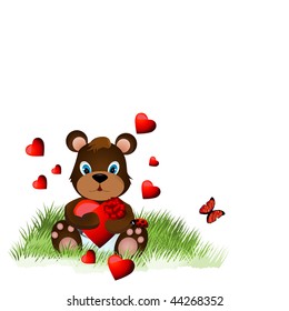 Little bear with heart